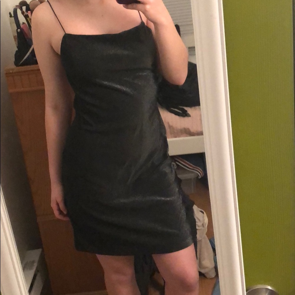 Black spaghetti strap dress